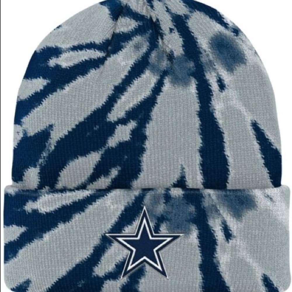 DALLAS COWBOYS TIE-DYE CUFFED KNIT BEANIE, YOUTH